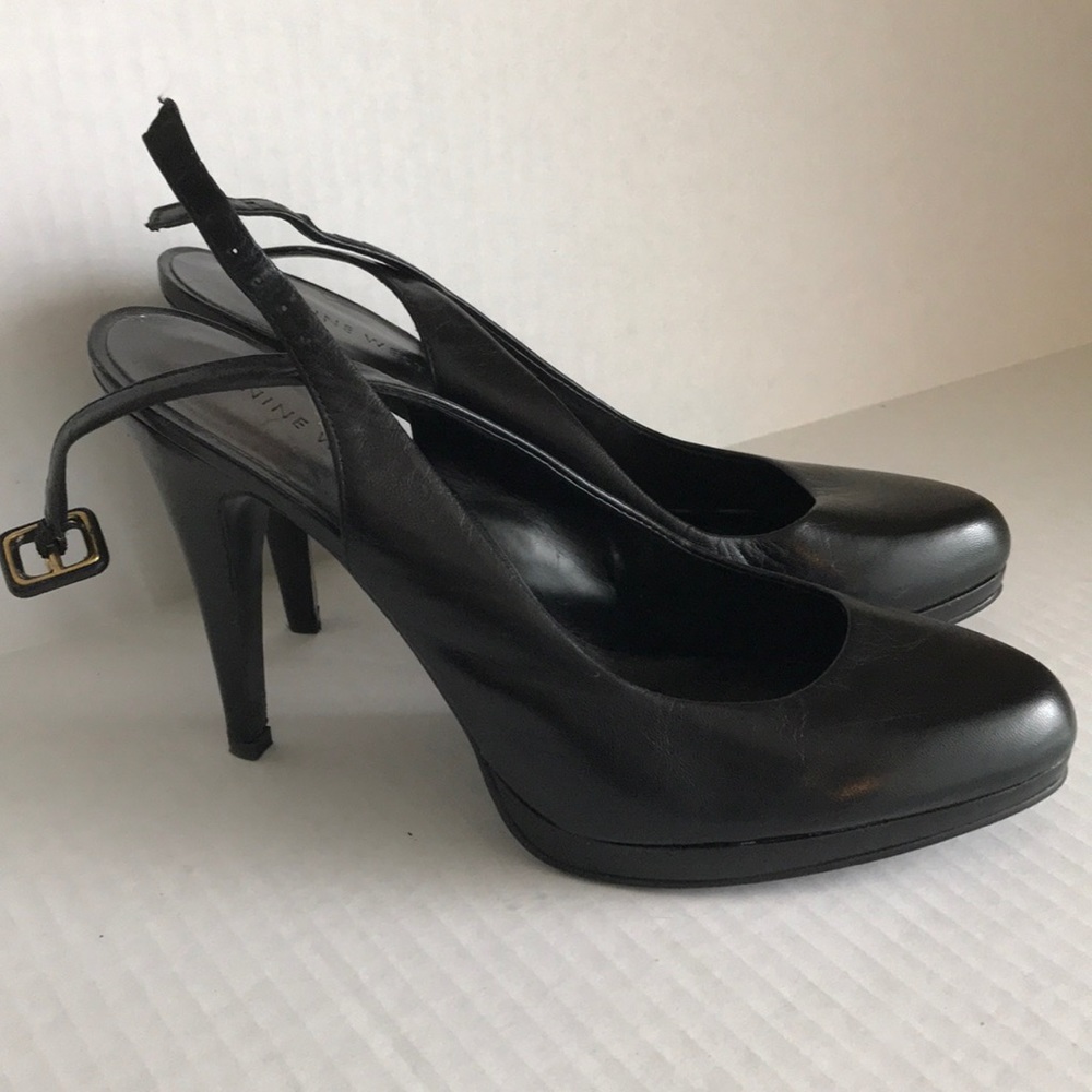 Black Nine West Slingback Pumps